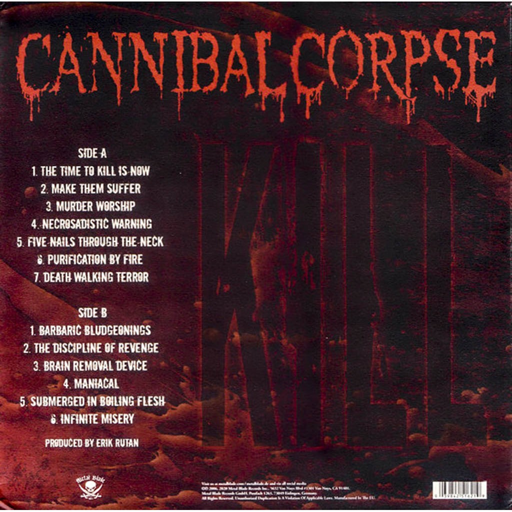 Виниловая пластинка Cannibal Corpse – Kill купить винил LP в