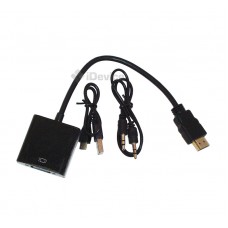 Конвертер HDMI VGA с доп. питанием и звуком
