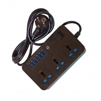 Удлинитель AR-CP02 на 3 розетки c 6-ю USB портами 2м
